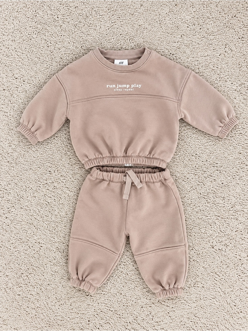 H&M Kids Brown Sweatshirt & Jogger Set